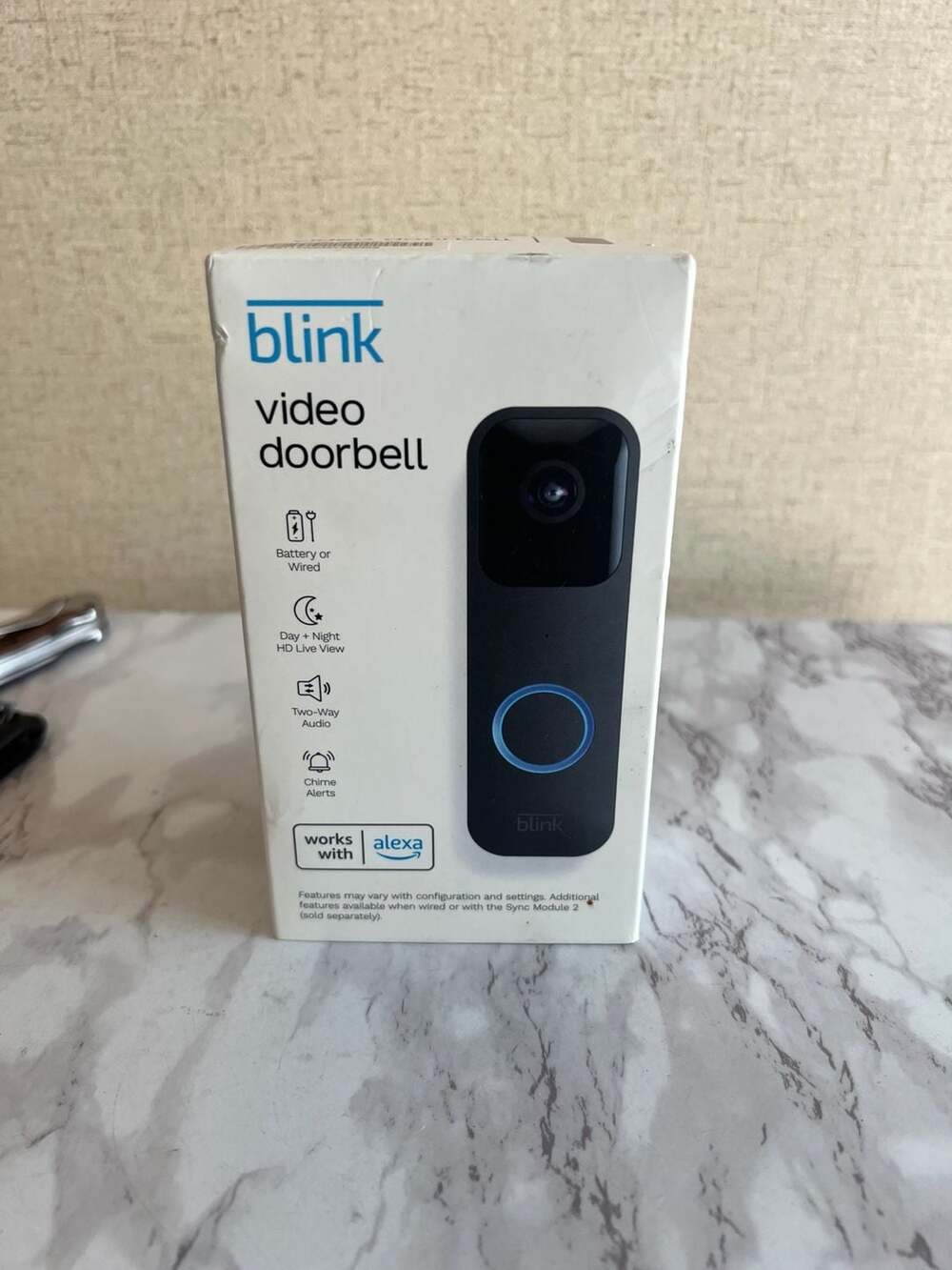 Blink Video Doorbell - Wired or Wireless Smart HD Camera (Black)